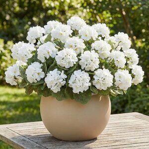 8-Bundles White Artificial Silk Faux Flowers Plants Front Door Home Decor